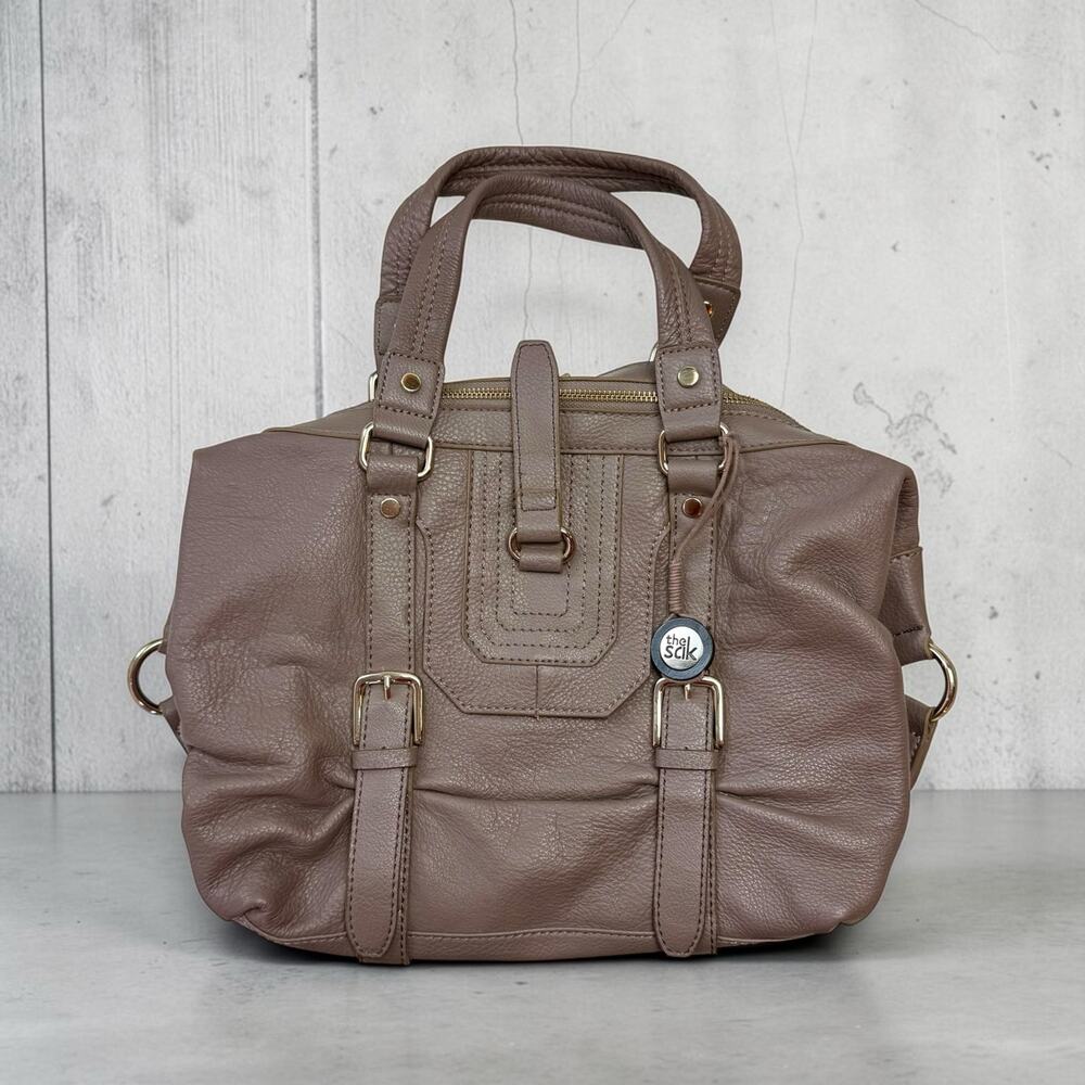 The Sak Women's Taupe 100% Leather Medium Handbag or Shoulder Bag Purse READ